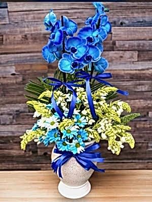 Mavi Aranjman Orkide